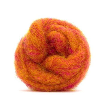 Corriedale Bulky Wool Roving-Peach Melba