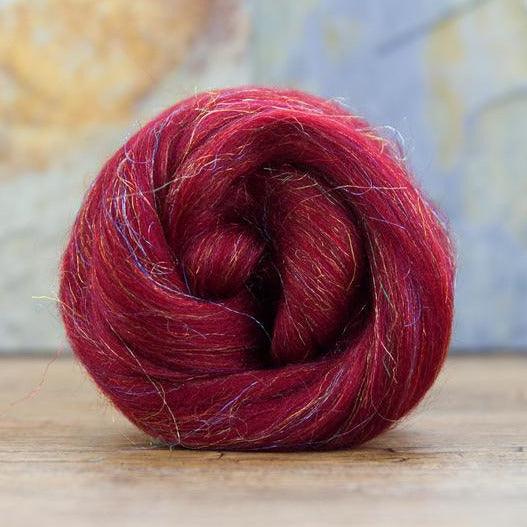 1 oz. Red Wool Roving