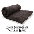Jacob Wool Carded Batt -Natural Black-7 oz