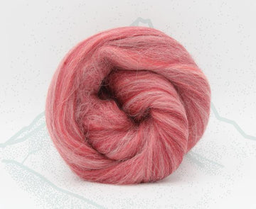 Monte Rosa Red - Merino and Alpaca Roving, Combed Top