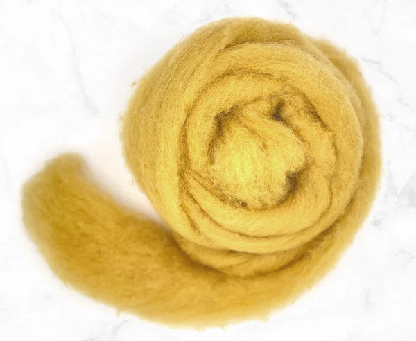 Corriedale Carded Wool Roving-Ginger Pup