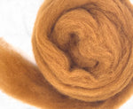 Corriedale Carded Wool Roving-Chestnut Chap