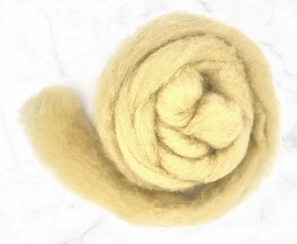 Corriedale Carded Wool Roving-Pale Amber – Mohair & More