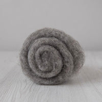 Bergschaf Wool Carded Batt - Natural Grey - Mohair & More
