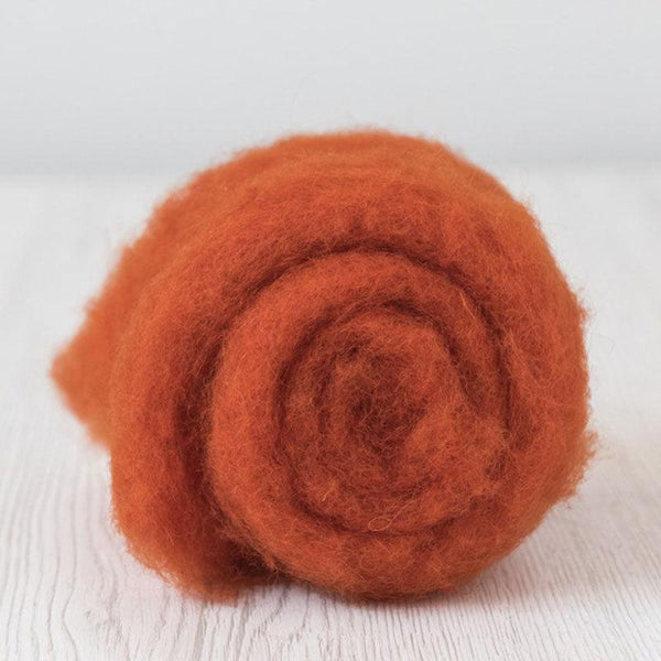 Bergschaf Wool Carded Batt - Pumpkin - Mohair & More