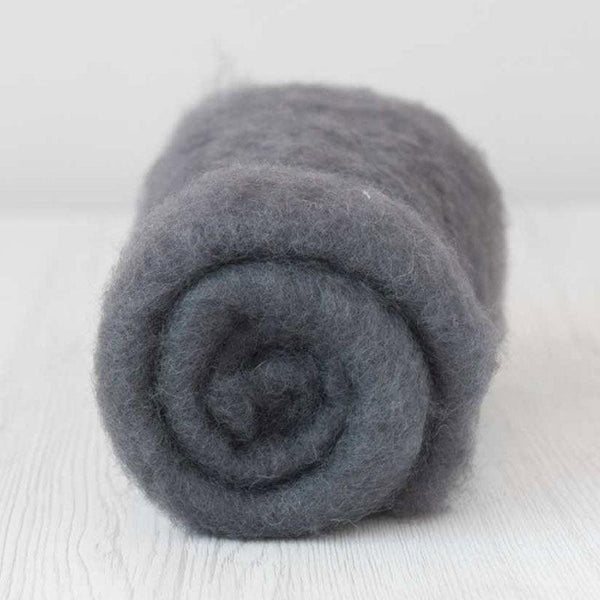 Bergschaf Wool Carded Batt - Storm - Mohair & More