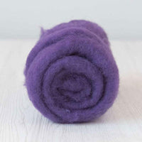 Bergschaf Wool Carded Batt - Violet - Mohair & More