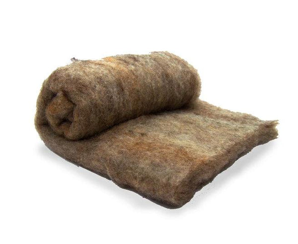 Carded Fiber Batt - Shetland Wool - Natural Moorit Brown - 7 oz - Mohair & More