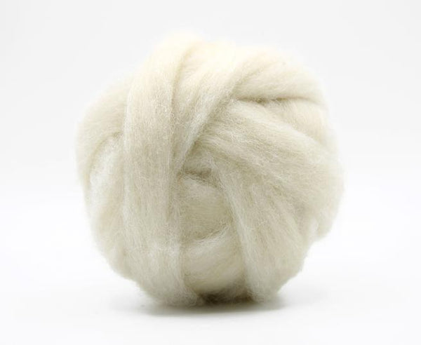 Carded White Finnish Sliver Roving - Mohair & More