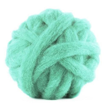 Corriedale Bulky Wool Roving-Aqua