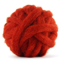 Corriedale Bulky Wool Roving-Begonia - Mohair & More