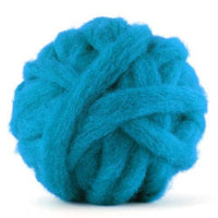 Corriedale Bulky Wool Roving-Cerulean - Mohair & More