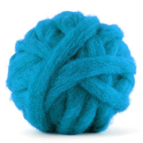 Corriedale Bulky Wool Roving-Cerulean - Mohair & More