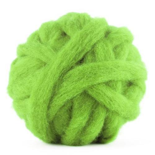 Corriedale Bulky Wool Roving-Leaf - Mohair & More