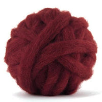 Corriedale Bulky Wool Roving-Loganberry - Mohair & More