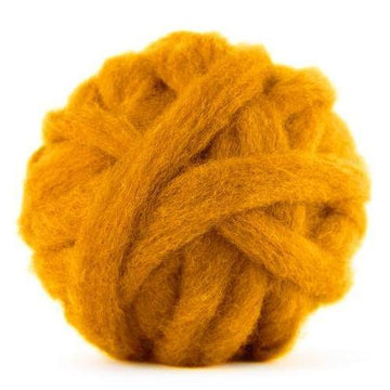 Corriedale Bulky Wool Roving-Marigold