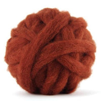 Corriedale Bulky Wool Roving-Rust - Mohair & More
