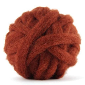 Corriedale Bulky Wool Roving-Rust