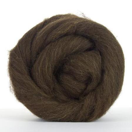 Corriedale Natural Dark Brown-Wool Top - Mohair & More