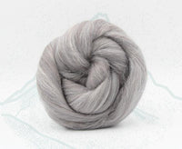 Eiger Grey - Merino and Alpaca Roving, Combed Top - Mohair & More