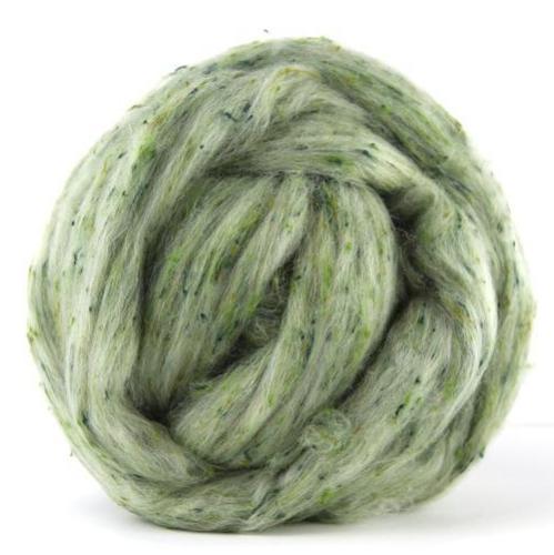 Green Tweed Combed Top - Mohair & More