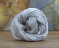 Grey Alpaca / Bleached Tussah Silk Top - Mohair & More