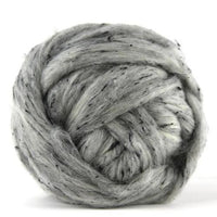 Grey Tweed Combed Top - Mohair & More