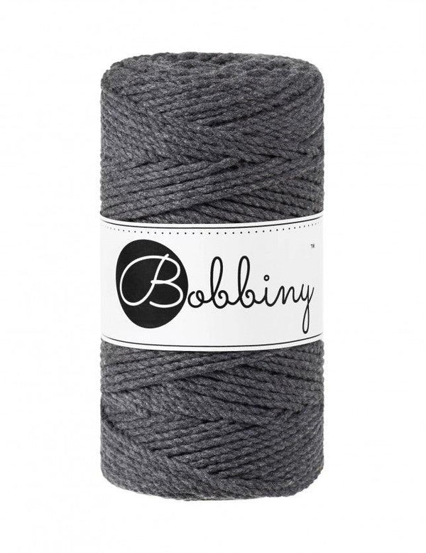 Macrame Rope 3mm Charcoal - Mohair & More
