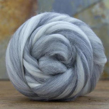 Merino Mixed Grey and White - Wool Top