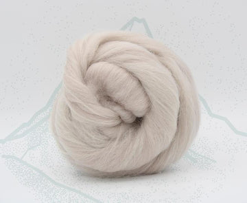 Mont Blanc Taupe - Merino and Aplaca Roving, Combed Top