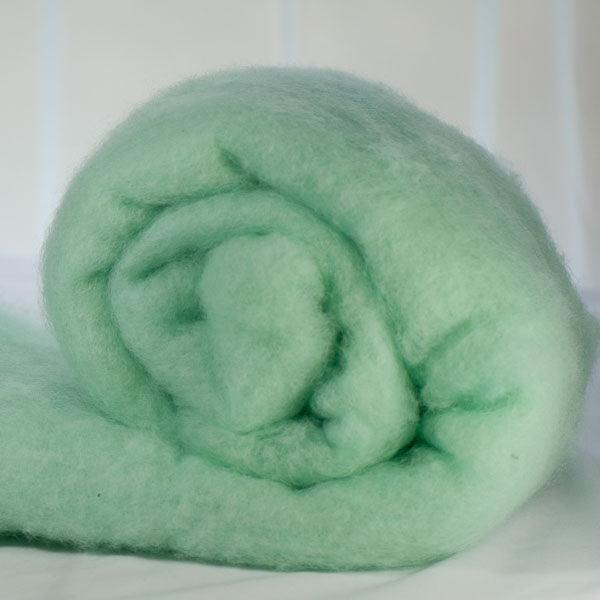 NZ Perendale Wool Carded Batt - Aqua-7 oz - Mohair & More
