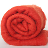 NZ Perendale Wool Carded Batt - Begonia-7 oz - Mohair & More