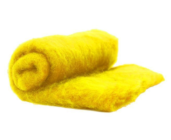NZ Perendale Wool Carded Batt - Buttercup-7 oz - Mohair & More