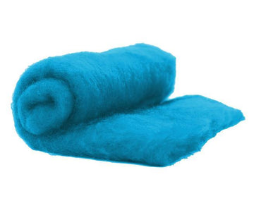 NZ Perendale Wool Carded Batt - Cerulean-7 oz