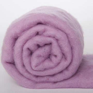 NZ Perendale Wool Carded Batt - Lavender-7 oz