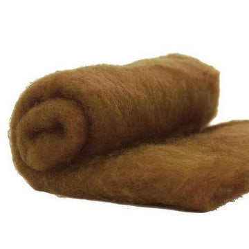 NZ Perendale Wool Carded Batt - Sienna-7 oz