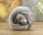 Oatmeal Bluefaced Leicester Wool and Bleached Tussah Silk - Top / Roving - Mohair & More