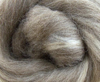 Oatmeal Bluefaced Leicester Wool and Bleached Tussah Silk - Top / Roving - Mohair & More