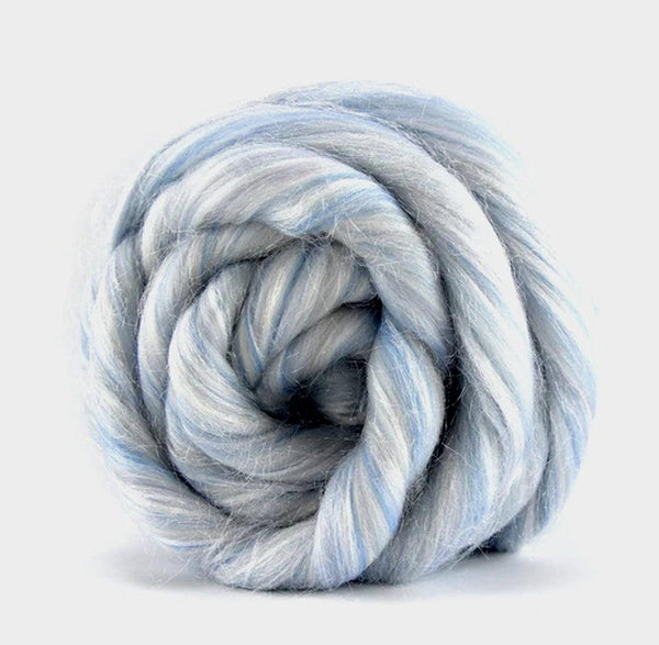 Snow Globe Merino and Sparkle Roving Top - Mohair & More